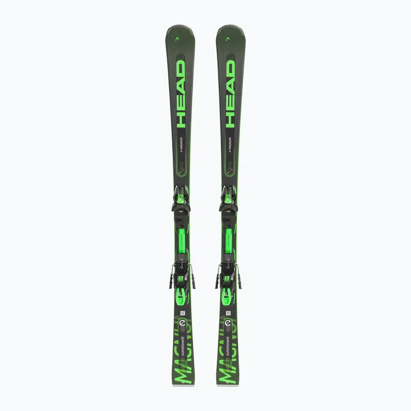 Sjezdové lyže HEAD Supershape e-Magnum SW SF-PR + PRD 12 black/neon green Omezená Nabídka