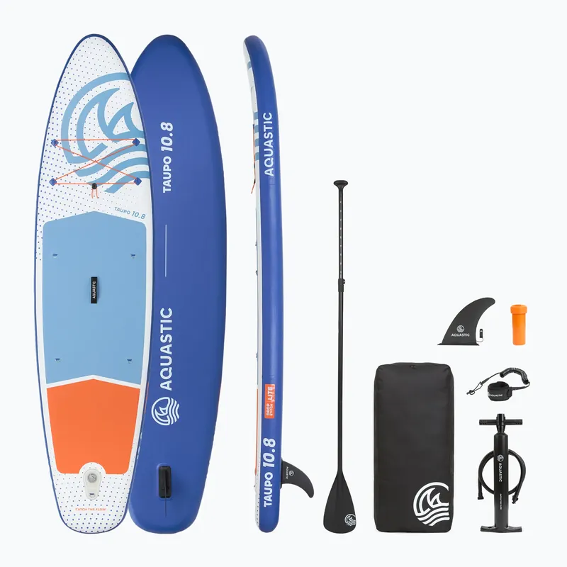 Akční Cena Sada paddleboard SUP nafukovací AQUASTIC Taupo 10‘8" allround modrý