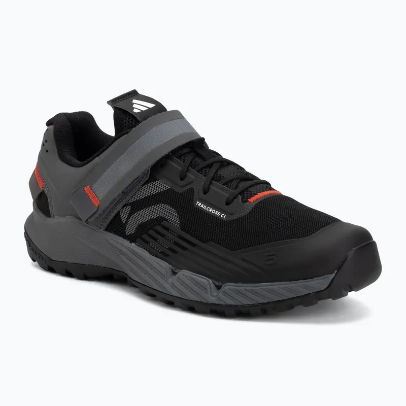 Cyklistické boty MTB pánské adidas FIVE TEN Trailcross Clip In core black/grey three/red Novinka Vysoce Kvalitní