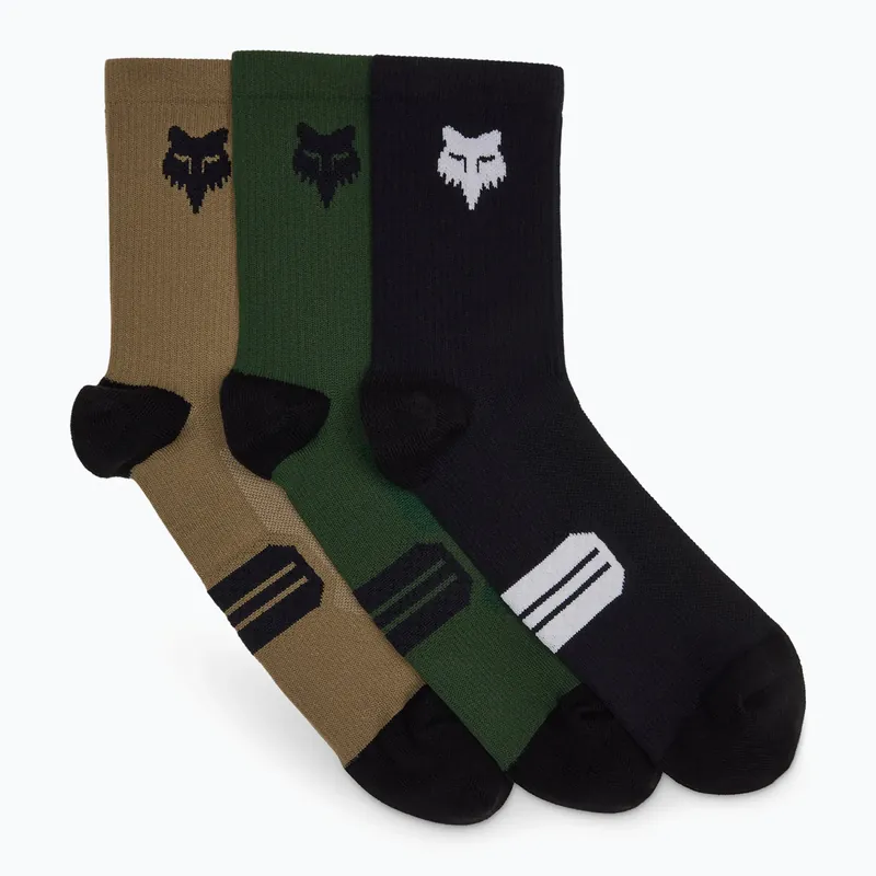 Ponožky Fox Racing 6 Ranger Prepack 3 pairs black/multi Novinka Nízká Cena