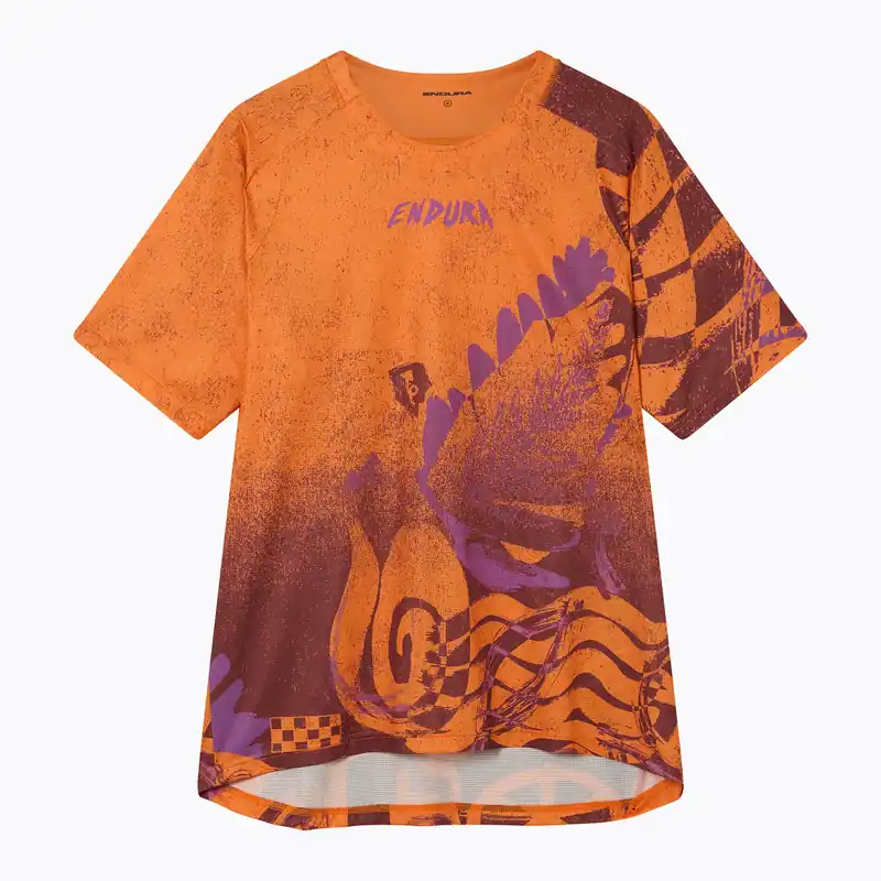 Přímo Od Výrobce Pánský cyklistický dres Endura Singletrack Print end orange