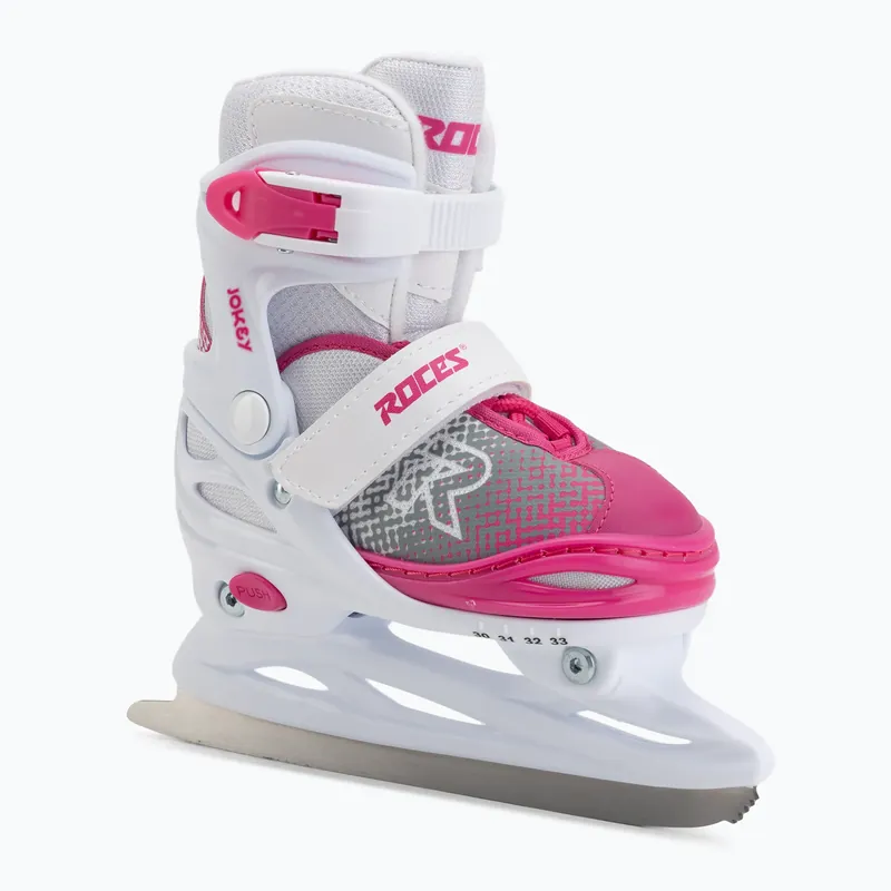Dětské lední brusle Roces Jokey Ice X white/pink Originální