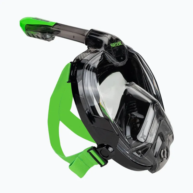 Výprodej Celoobličejová šnorchlovací maska SEAC Libera black/green lime
