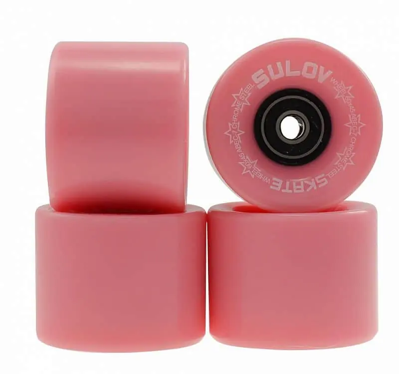 Speciální Cena Kolečka Penny board PASTEL PINK 60 x 45mm 85A (sada 4ks s ložisky ABEC-7 chrome)