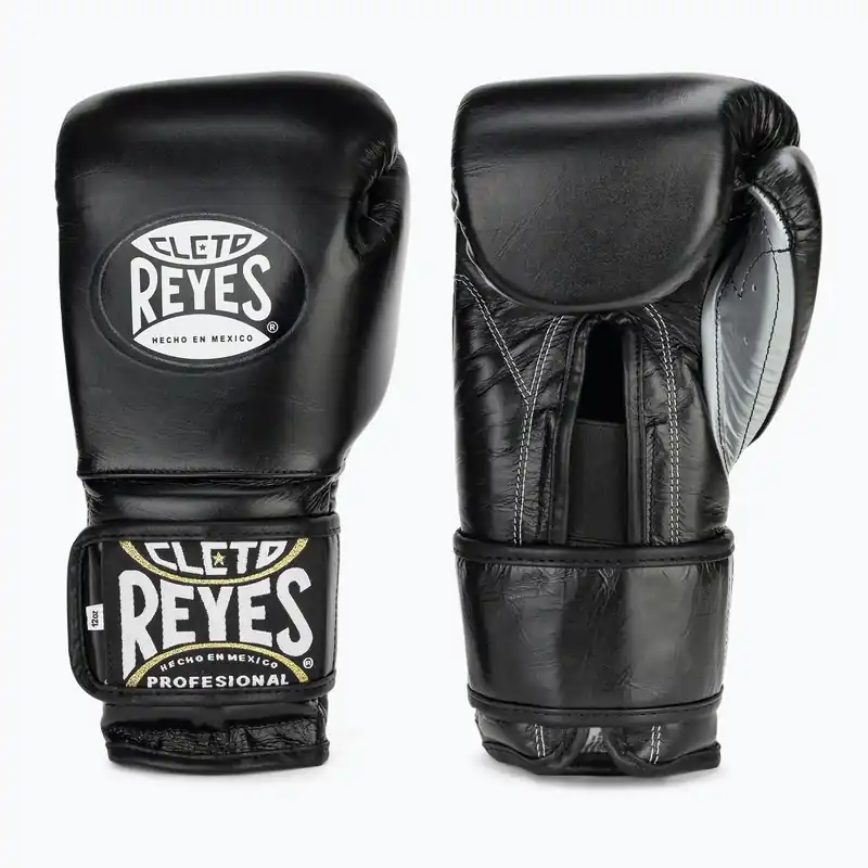 Boxerské rukavice Cleto Reyes Velcro Sparring black/silver Nová Kolekce