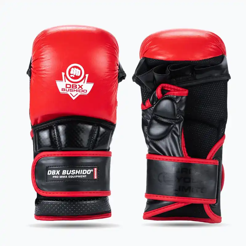 Nízká Cena Grapplingové rukavice DBX BUSHIDO MMA Premium black/red