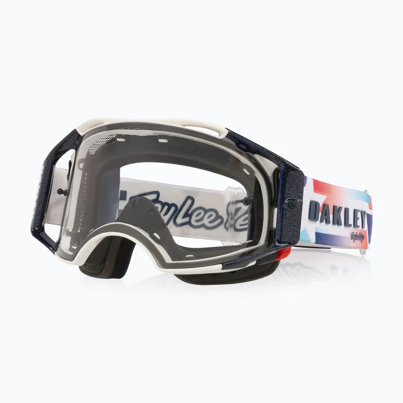 Cyklistické brýle Oakley Airbrake MTB Troy Lee Designs ice white/clear Zlevněný