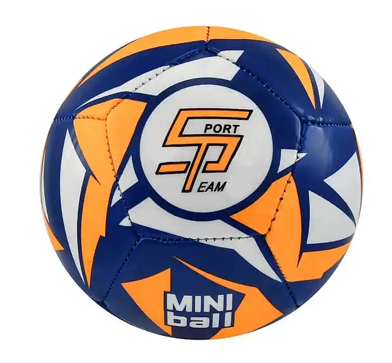 Fotbalový míč miniball SPORTTEAM® S2, modro-neon.oranžový Cenová Bomba
