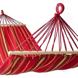 Houpací síť CALTER® FIESTA 200x100 cm, červeno-oranžová Super Cena