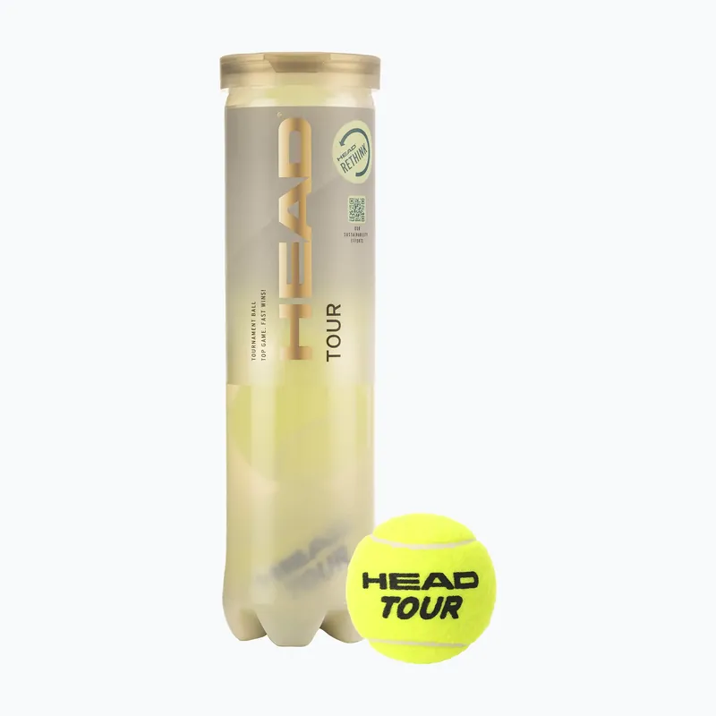 Nakupujte Hned Sada tenisových míčků 4ks HEAD Tour 4B žlutá 570704