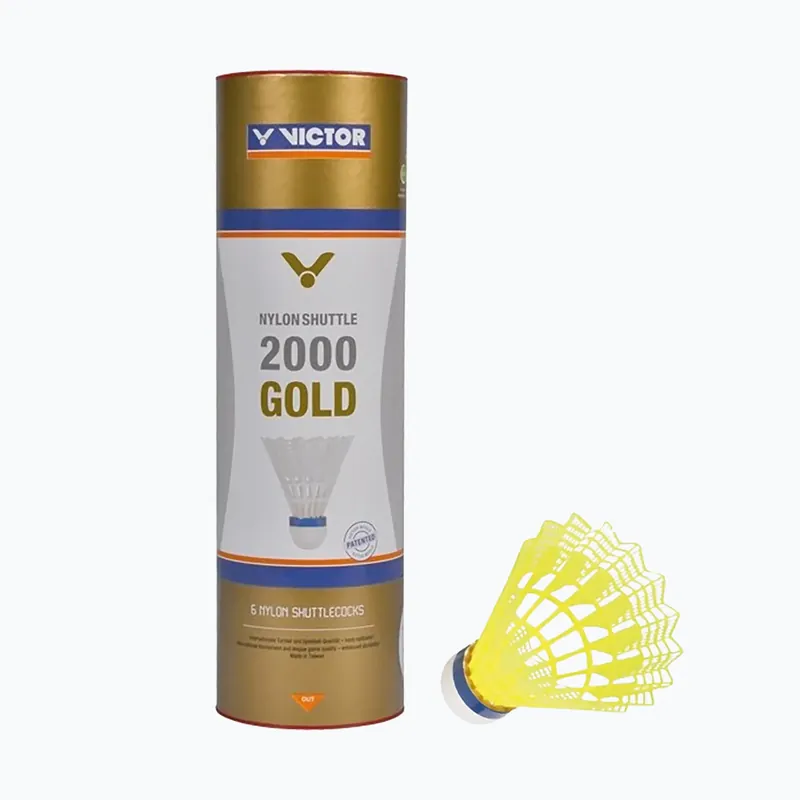 Badmintnové šipky VICTOR Nylon Shuttle 2000 medium 6 szt. yellow Přímo Od Výrobce