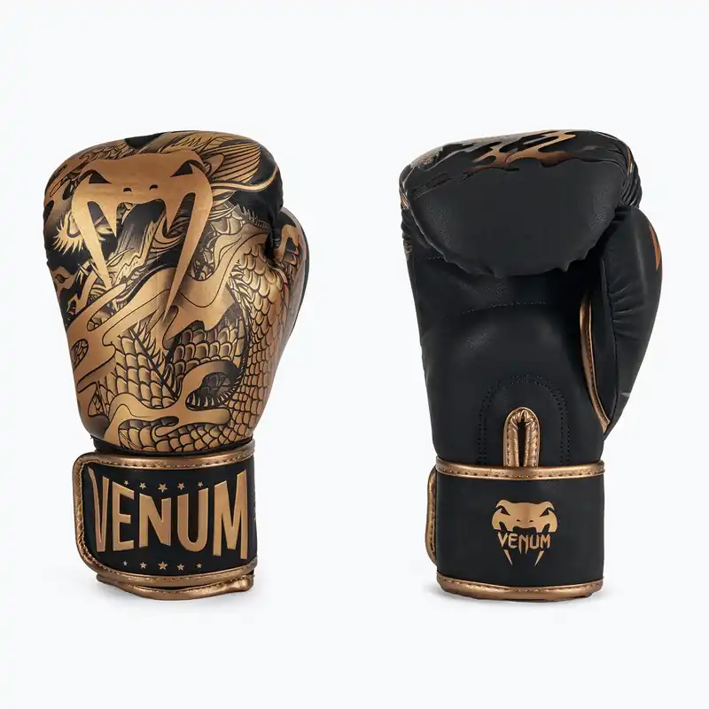 Speciální Cena Černo-zlaté boxerské rukavice Venum Dragon‘s Flight 03169-137