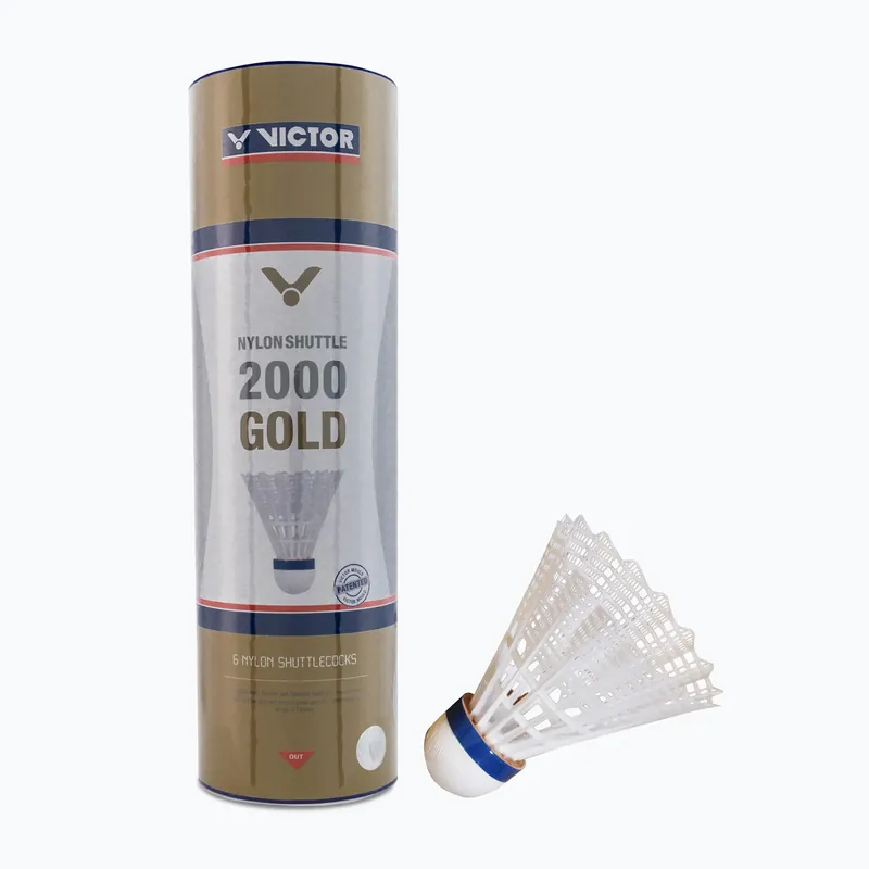 Víkendová Akce VICTOR Nylon Shuttle 2000 badmintonové člunky 6 ks bílé 100919