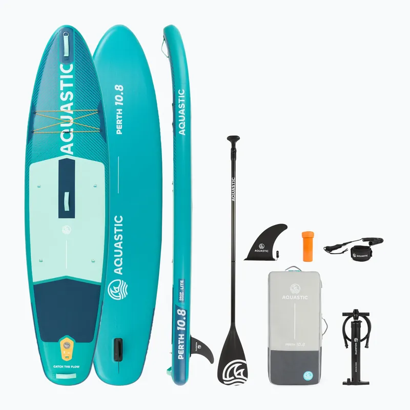 Sada paddleboard SUP nafukovací AQUASTIC Perth 10‘8" allround zelený Vrácení Zdarma