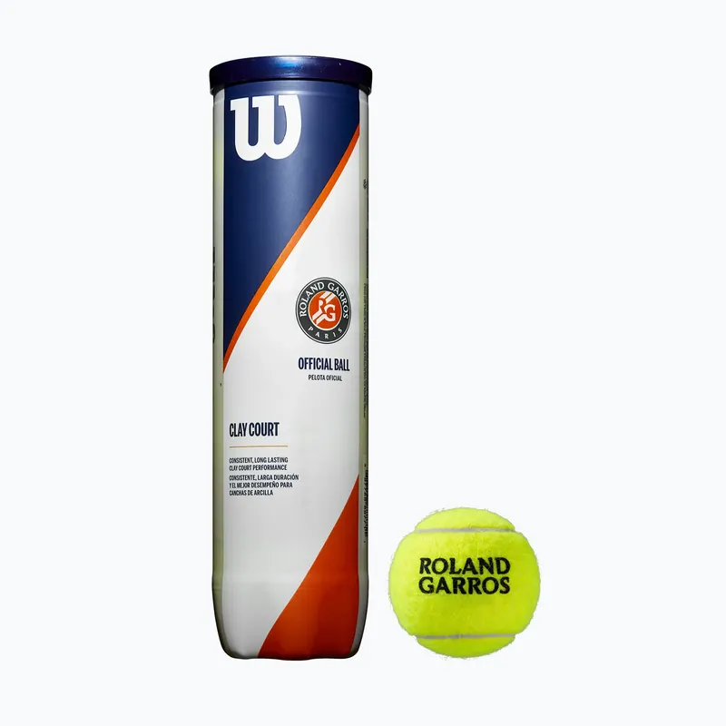 Sada tenisových míčků Wilson Roland Garros Clay Ct 4 ks žlutá WRT115000 Výhodná Nabídka