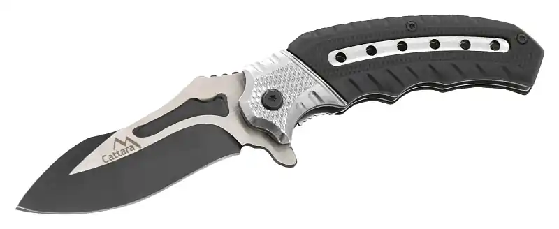 Autentický Nůž zavírací COBRA 20cm s pojistkou stříbrná-černá