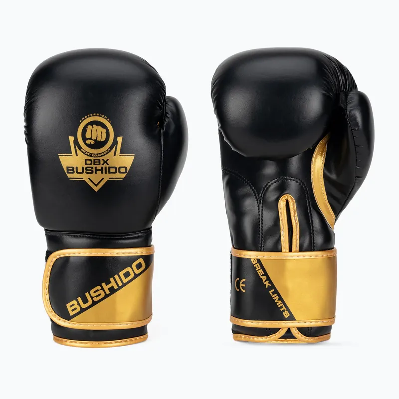 Boxerské rukavice DBX BUSHIDO B-2v10 černo-zlaté barvy Poslední Šance