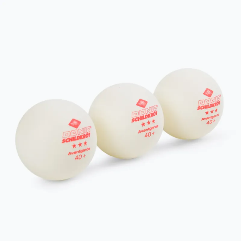 Vrácení Zdarma Míčky na stolní tenis DONIC 3-Star Avantgarde ball Poly 40+3 ks bílé 608334