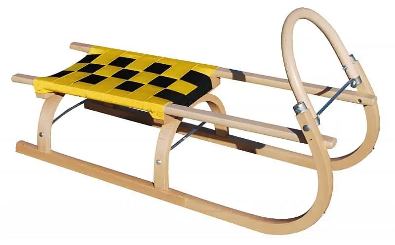 Dřevěné saně SULOV® 67, 95cm, žluto-černé Odeslání Ihned