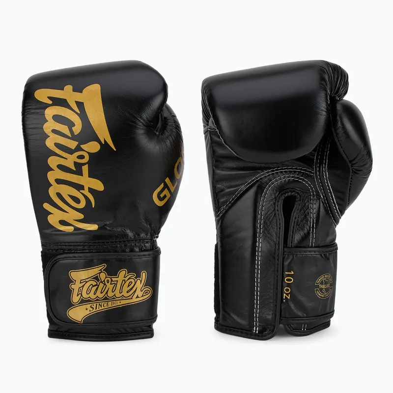 Boxerské rukavice Fairtex Glory Competition Lace Velcro black Levný
