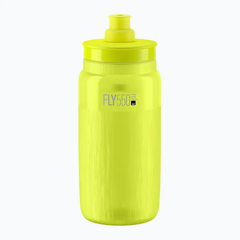 Cyklistická láhev Elite FLY Tex 550 ml yellow fluo/grey logo Zlevněný