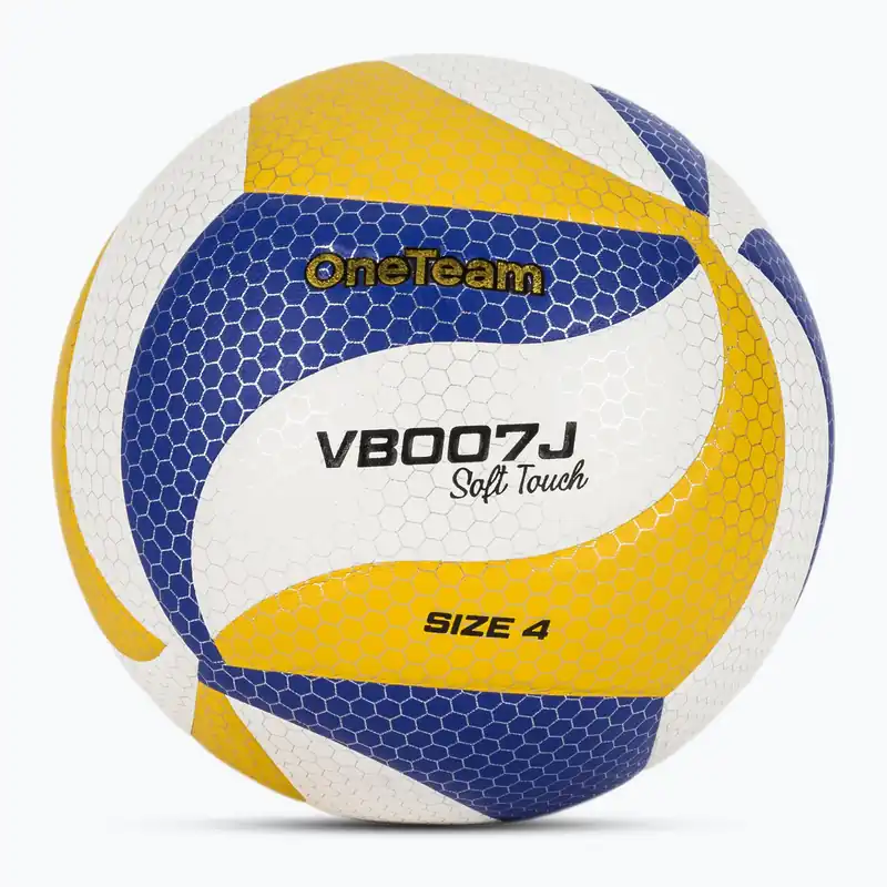 Dětský volejbalový míč OneTeam VB007J yellow/blue/white size 4 Sleva