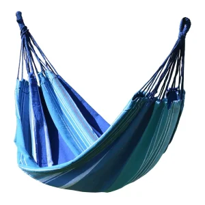 Houpací síť TEXTIL 200x100cm modro-bílá Nízká Cena