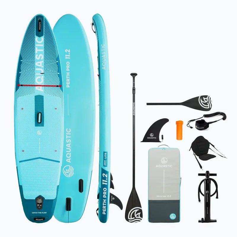 Sada paddleboard SUP nafukovací AQUASTIC Perth Pro 11‘2" allround zelený Značkový