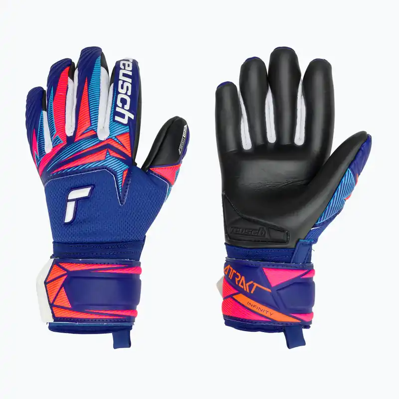 Dětské brankářské rukavice Reusch Attrakt Infinity Evolution NC Junior sharp blue/shocking orange/black Tovární Cena