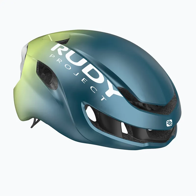 Akční Cena Cyklistická helma Rudy Project Nytron blue avio/apple green metal matte