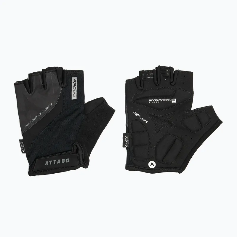 Cyklistické rukavice ATTABO Kinu Pro shock absorbing system black Vrácení Zdarma