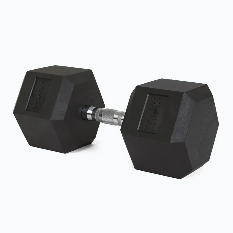Levný Pogumované činky XTREXO Hex 37,5 kg