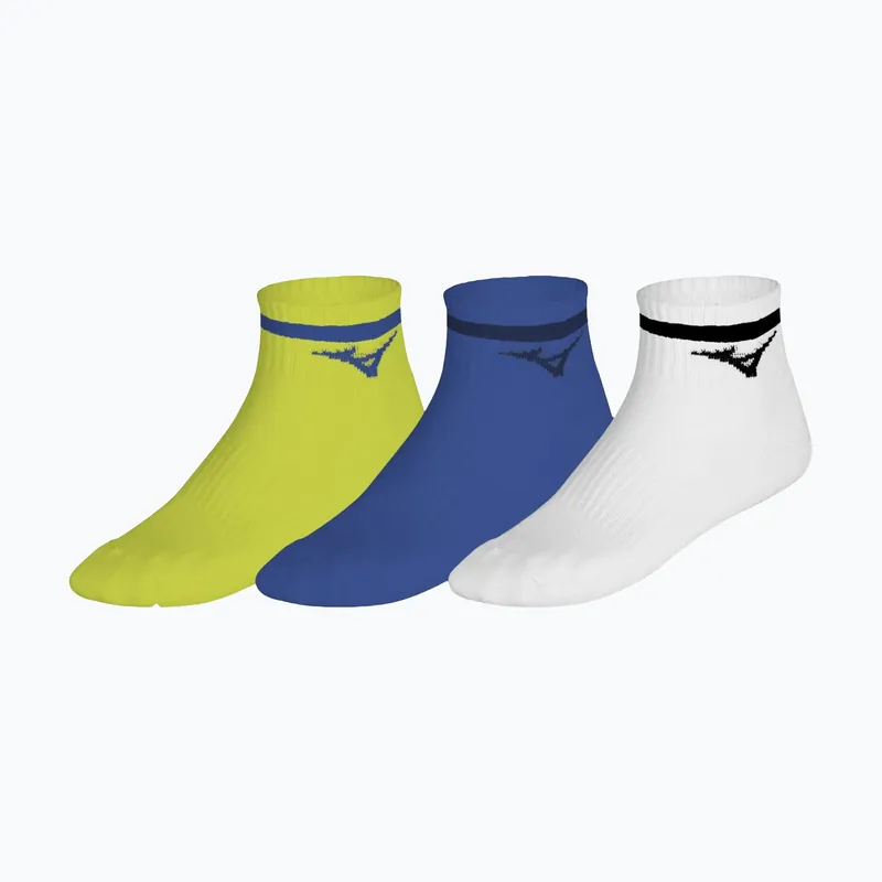 Ponožky Mizuno Training Mid With Line 3 pairs lightning yellow/ultramarine Sleva