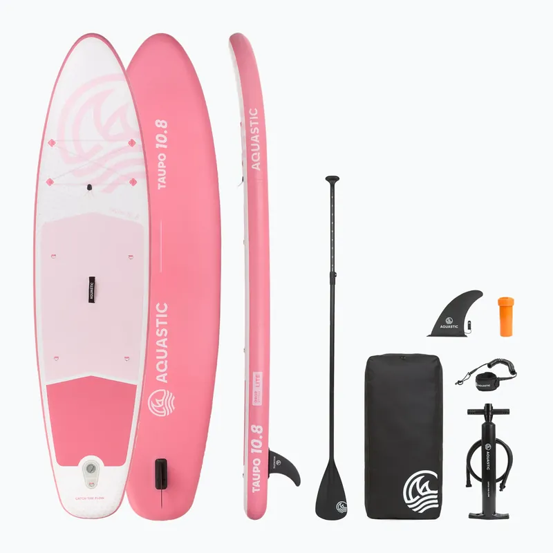 Sada paddleboard SUP nafukovací AQUASTIC Taupo 10‘8" allround růžový Novinka Pouze Dnes