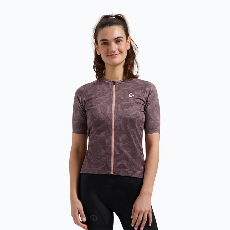 Cenový Hit Dámský cyklistický dres Rogelli Essential Graphic II bordeaux / coral