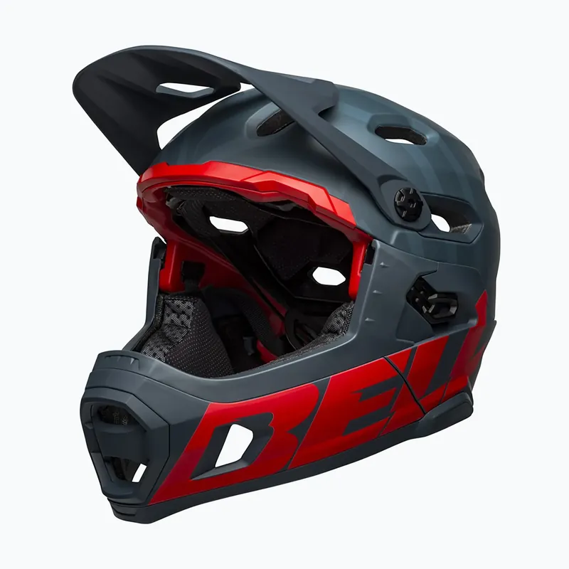 Nízká Cena Cyklistická přilba Bell FF Super DH MIPS Spherical prime matte blue/crimson