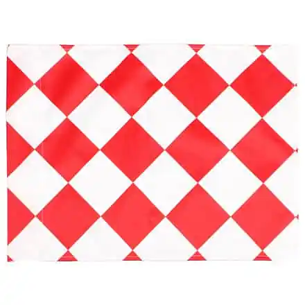Super Cena Rohový praporek látka červená-bílá
