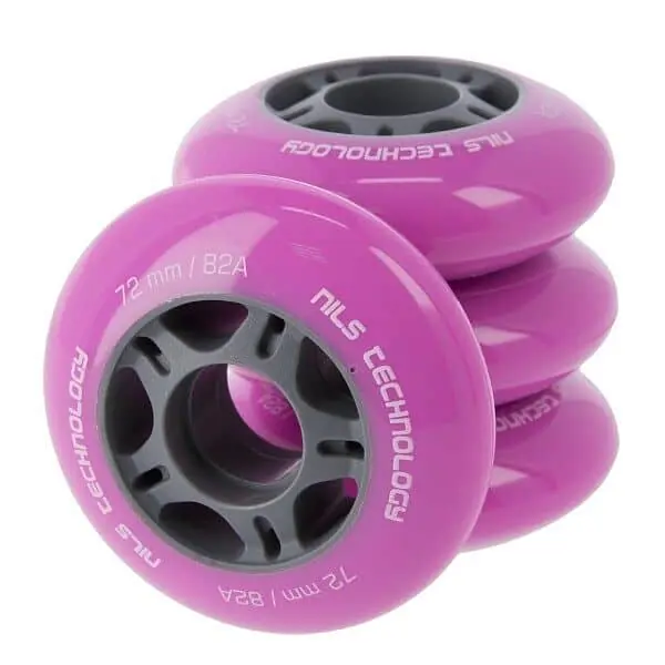 PU kolečka NILS EXTREME 72x24 mm růžové (4ks) Top Prodej