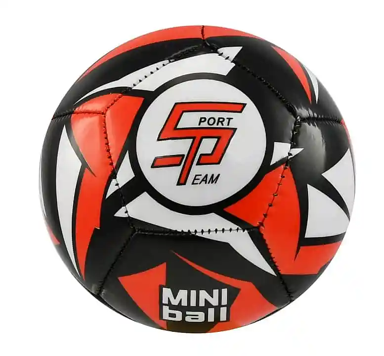 Fotbalový míč miniball SPORTTEAM® S2, černo-červený Pouze Dnes