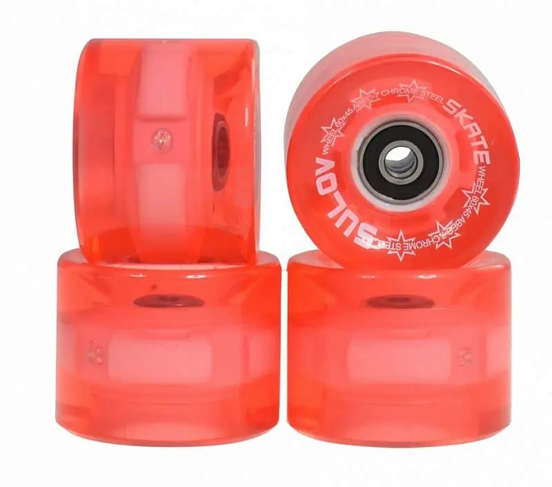 Kolečka Penny board PINK TRANSPARENT LIGHT 60 x 45mm 85A (sada 4ks s ložisky ABEC-7 chrome) Super Cena
