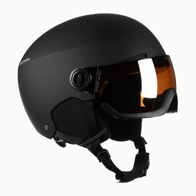 Vysoce Kvalitní Lyžařská helma Alpina Arber Visor Q Lite black matte