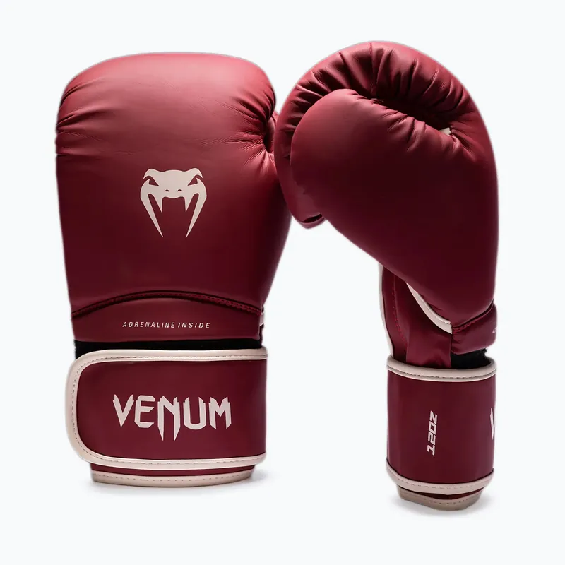 Boxerské rukavice Venum Contender 1.5 burgundy/sand Super Cena