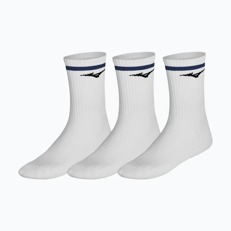 Ponožky Mizuno Training With Line 3 pairs white/estate blue Nízká Cena