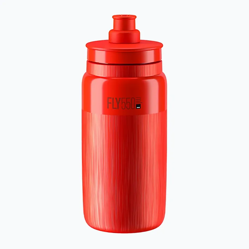 Značkový Cyklistická láhev Elite FLY Tex 550 ml red/grey logo