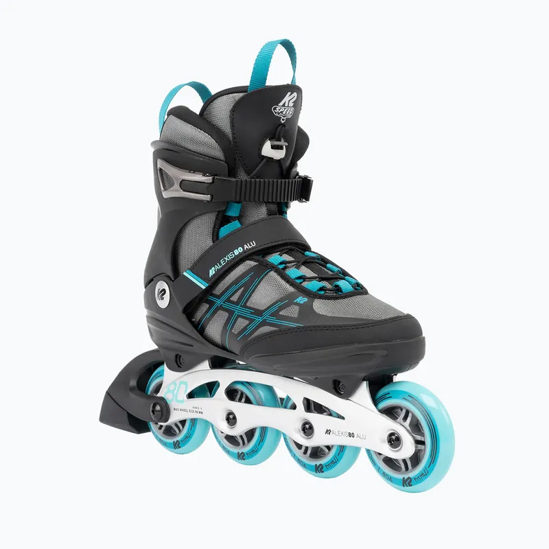 Zlevněný Dámské kolečkové brusle K2 Alexis 80 Alu grey/cyan