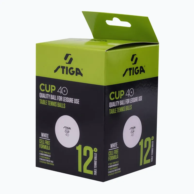 Dokud Zásoby Vydrží Míčky na stolní tenis STIGA Cup 12 ks white