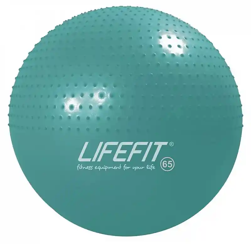 Sezónní Sleva Gymnastický masážní míč LIFEFIT® MASSAGE BALL 65 cm, tyrkysový