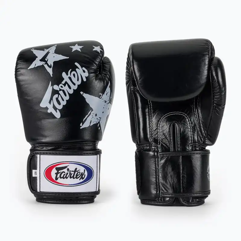 Boxerské rukavice Fairtex "Tight-Fit" Design-Nation Prints Collection black Víkendová Akce