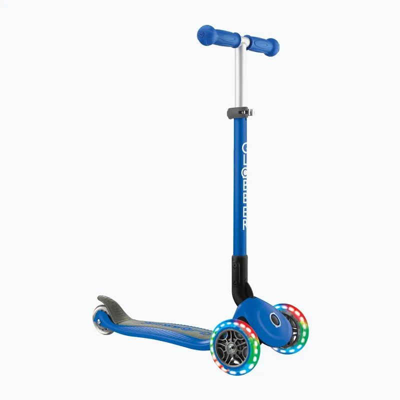 Dětská koloběžka Globber Primo Foldable Lights navy blue Jen Po Omezenou Doba