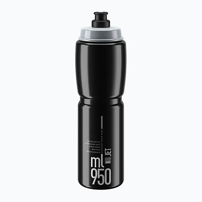 Oblíbený Cyklistická láhev Elite Jet 950 ml black/grey logo